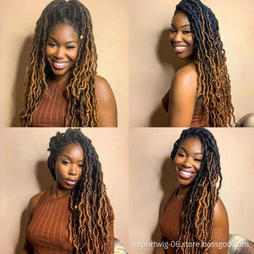 Gypsy Locs Wavy Nu Gypsy Faux Locs Crochet Hair Extensions Gypsy Locks Solid And Ombre Color Synthetic Hair For Braiding 18 Inch